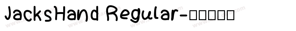 JacksHand Regular字体转换